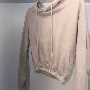 Relaxed Fit Cream Hoodie